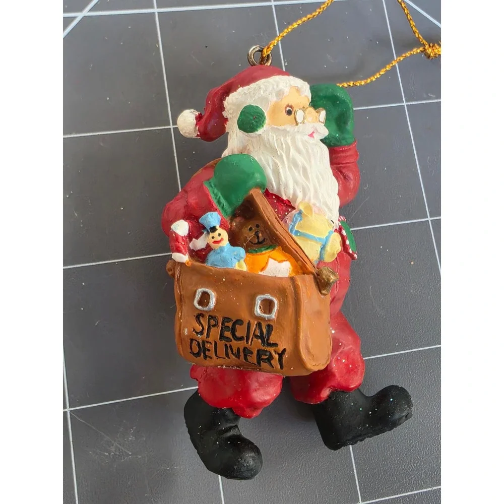 Vintage 1996 Armgardt Design Santa Claus Special Delivery Christmas Ornament